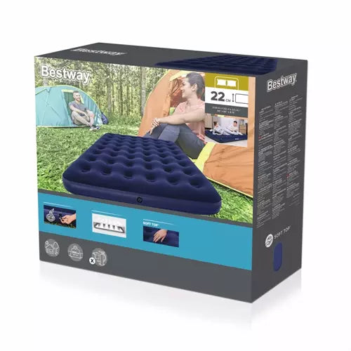 Saltea gonflabila, Bestway, dubla, 203x152x22 cm, albastra Saltea gonflabila, Bestway, dubla, 203x152x22 cm, albastra